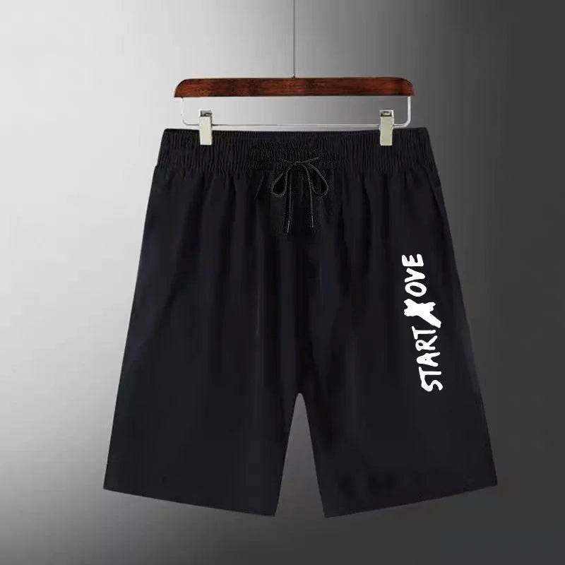 Suits for men 2025 Summer Fashion Polyester Thin Casual Breathable Short Sleeve Printed Sports T-shirt + Shorts Basketball Set - AIAZ