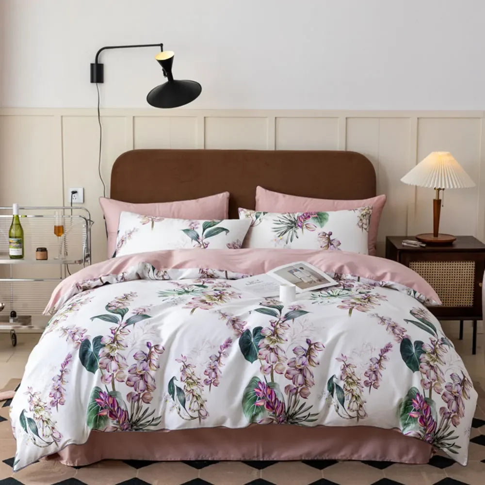Svetanya Print Egyptian Cotton Bedding Set Queen King Ru Full Double Size Bedlinens Sheet Duvet Cover Set