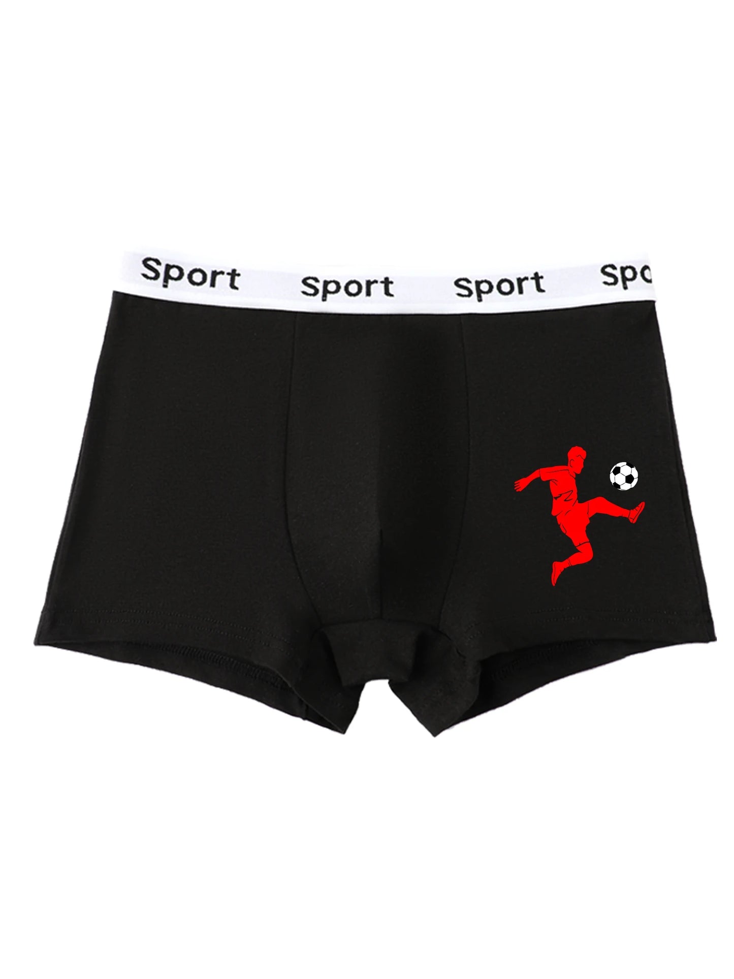 5 pieces mixed boys underwear 8-14 years old soft breathable solid color comfortable football player boy boxer briefs 95% cotton