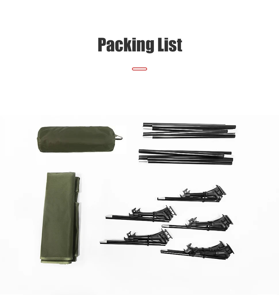 WESTTUNE Camping Cot Portable Folding Bed Outdoor Ultralight Compact Tent Bed for Camping Travel Backpacking Hiking Sleeping Cot