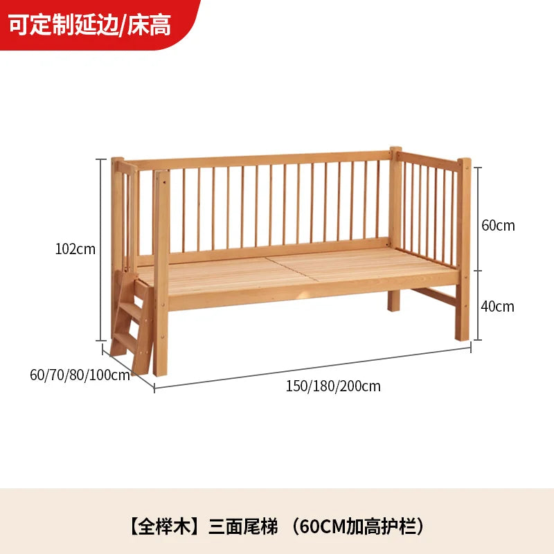 ZZ Stitching Widened Bed Newborn Children's Bed Large  Bed for Adults Sleep Warmer Crib