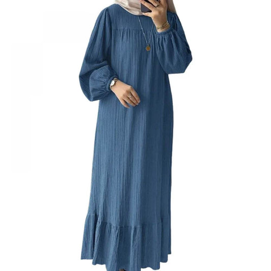 Elegant Women Muslim Abaya Robe Ramadan Sundress Prayer Dresses Fashion Long Batwing Sleeve Islamic Vestidos Kaftan - AIAZ