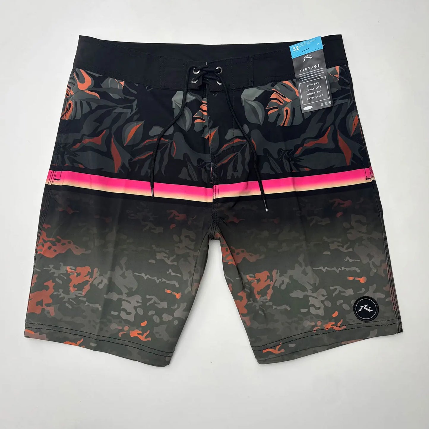 Brand Summer Printed Rusty Men's Shorts Surf Swim Trunks Lightweight Quick-dry Man Bermuda Beach Boardshorts Stretch with Pocket
