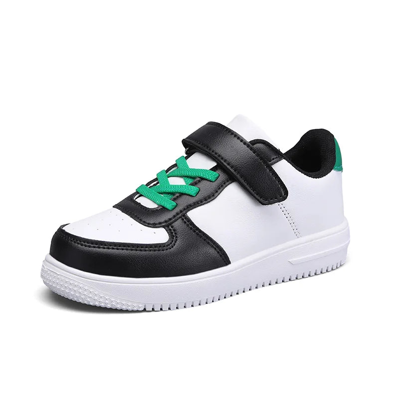 Black Children Shoes Boys Sneaker 6 To 12 Years 2024 New School Leather Kids Casual Sneaker Tennis Sports Shoes for Boy