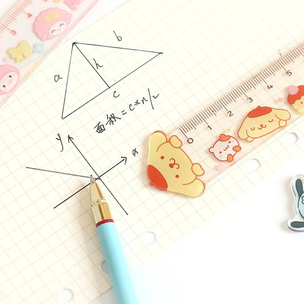15cm Cute Ruler School Supplies Kawaii Accessories Drawing Tool Korean Stationery Fournitures Scolaires Student Regla Ruler - AIAZ