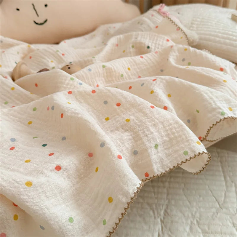 Baby Blanket Newborn Summer Muslin Swaddle Blankets Baby Wrap Cotton Soft Receiving Blankets Bedding Crib Quilt Stuff Bath Towel