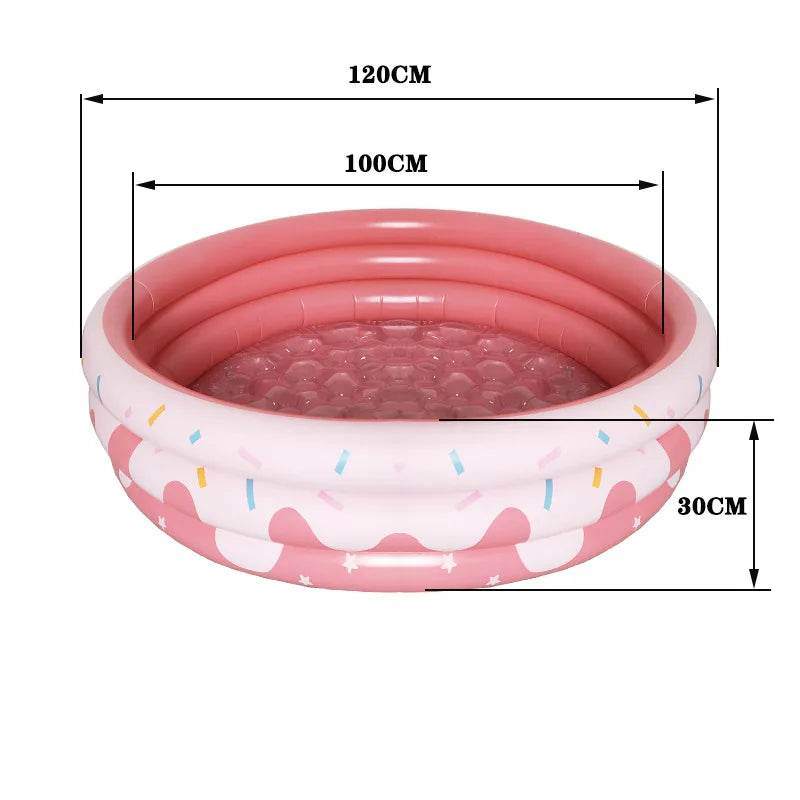 Reusable Inflatable Swimming Pool Double Layer Garden Portable Thickened For Kids Water Toys Party Round Indoor Outdoor Paddling - AIAZ