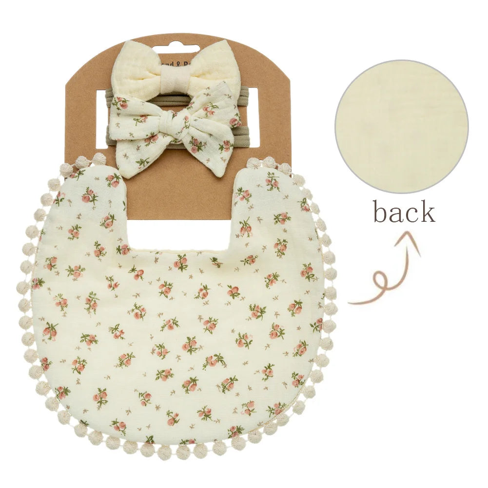 Personalized Custom name Embroidered Newborn letter Nursery Baby Bibs burp cloth suit Cotton Gifts for Boy Girl  ﻿
