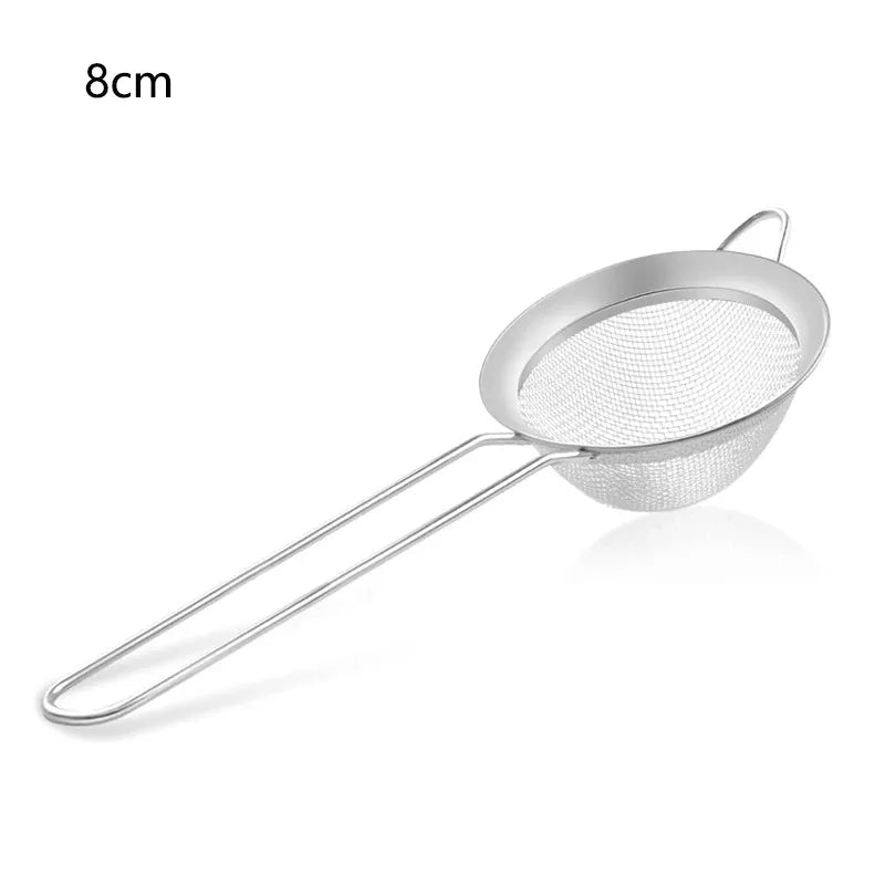 Stainless Steel Sieve Mesh Filter Slotted Spoon Kitchen Essential 3 Pack Fine Food Strainer with Long Handle for Cooking