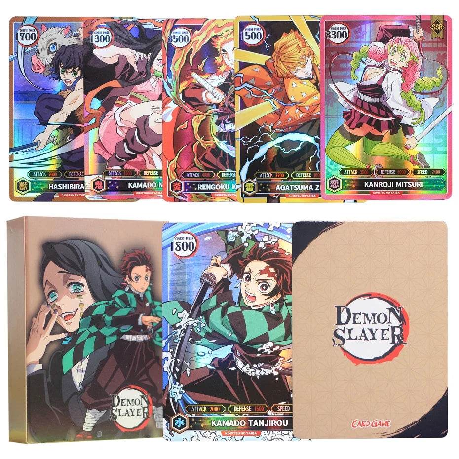 Flash Demon Slayer Cards Mugen Train SSP Card Ultra Rare Card Tanjirou Kamado Nezuko Character Collection Card - AIAZ