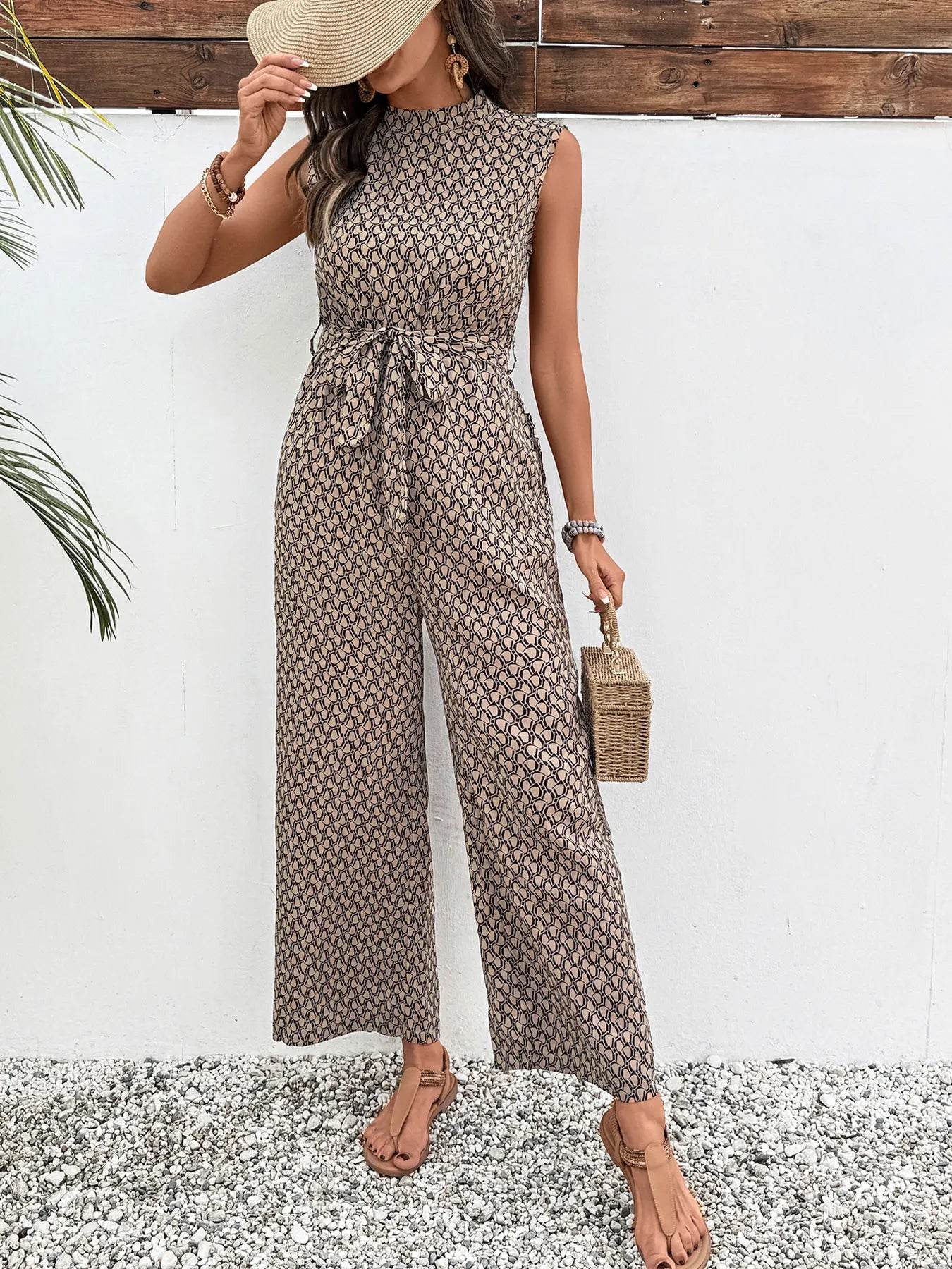 In the summer of 2025, sleeveless jumpsuits are on sale for women with elegant and stylish commuting high-waisted jumpsuits - AIAZ