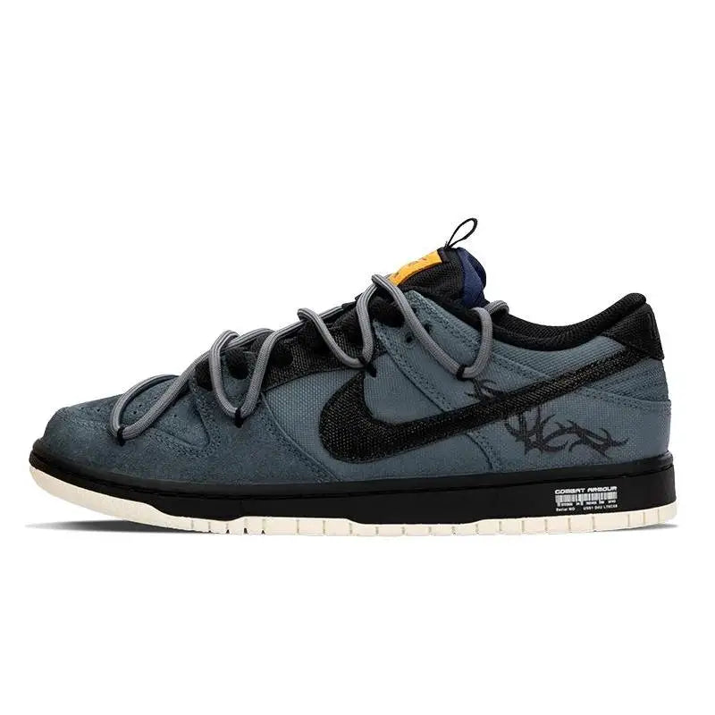 【Customize】Nike Dunk SB Skateboarding Shoes Unisex Low-top Black/Blue Sneakers shoes DX6775-400