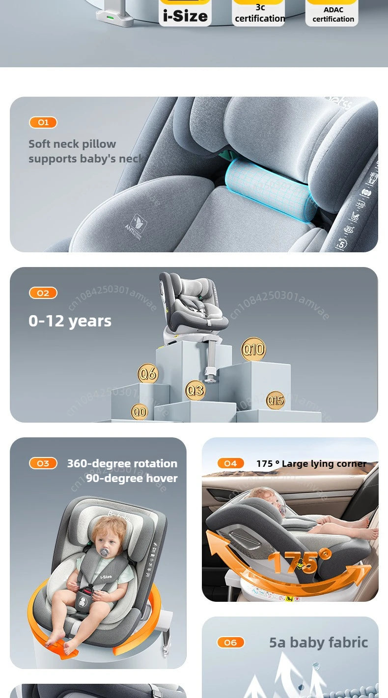 I-size Child safety seat for children baby chair for cars safety seats for children baby car seat 0-12 years old newborn ISOFIX