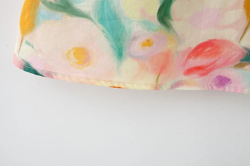 2 Pcs summer baby girl dress with sweet large flower doll collar sleeveless cotton dress paired with large flower crossbody bag