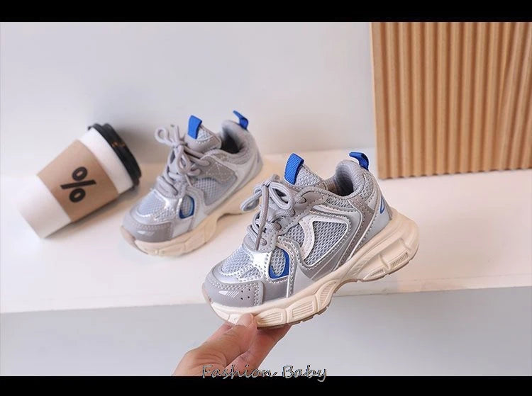 Spring/Autumn Breathable Mesh Casual Shoes for Boys Girls Kids Sneakers Footwears Flats Sport Running Shoes 3 Color