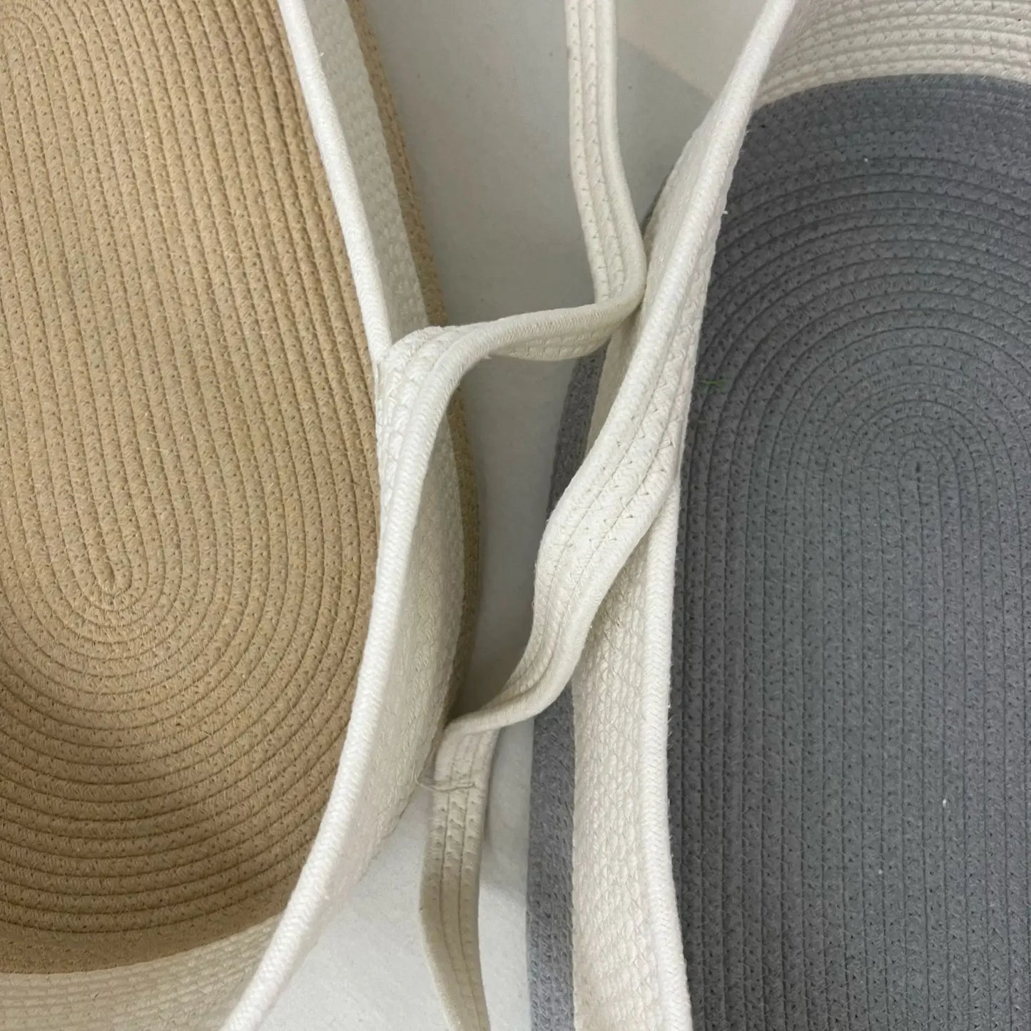 Ins Newborn Hand Basket Cotton Rope Woven Crib Baby Cradle Portable Outdoor Sleeping Infant Accessories Photography Props Gifts