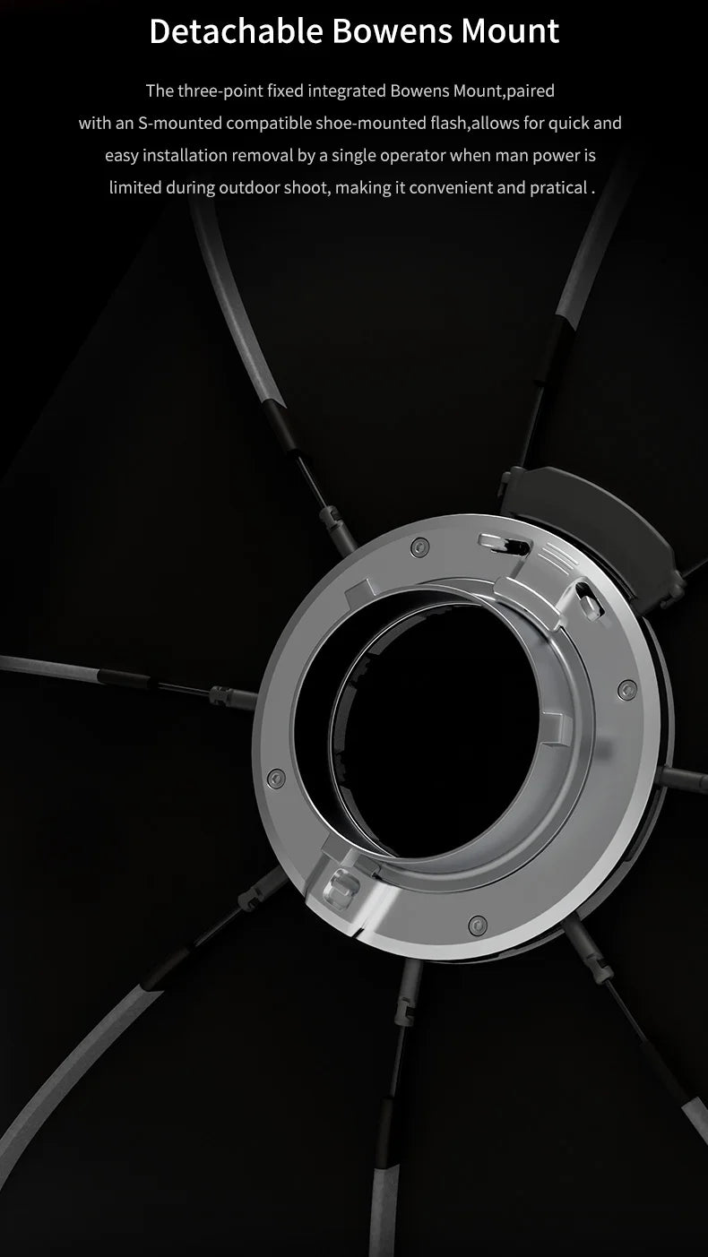 TRIOPO K3 Series Quick-Setup Octagon Softbox Bowens Mount for Sokani X100 X60 Mini Aputure 300c 200xS Godox LED Video Light