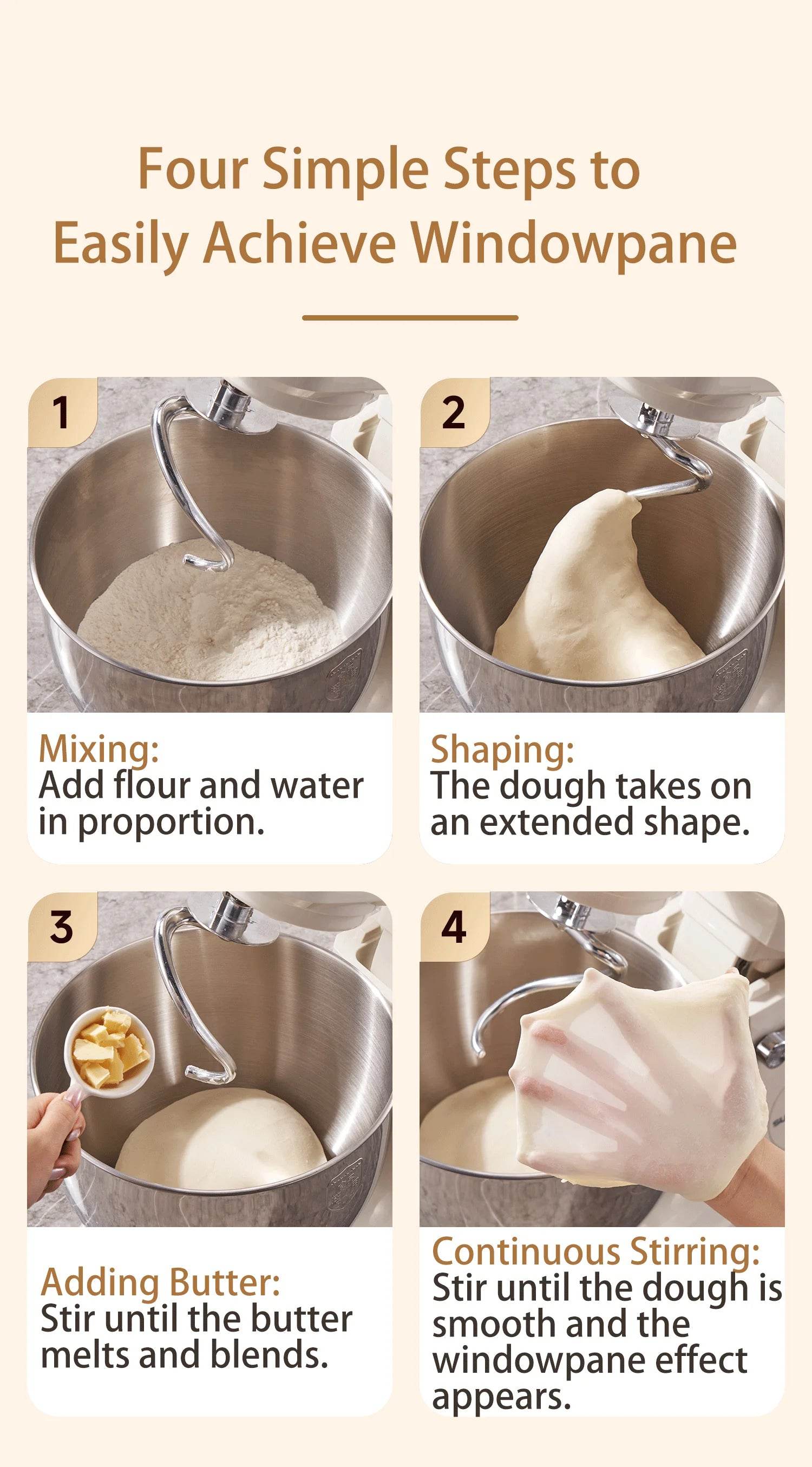 SUNATUR 2000W electric kitchen blender 8L stand mixer machine Egg Beating cream All-in-One Mixer Household Auto Dough Kneading - AIAZ