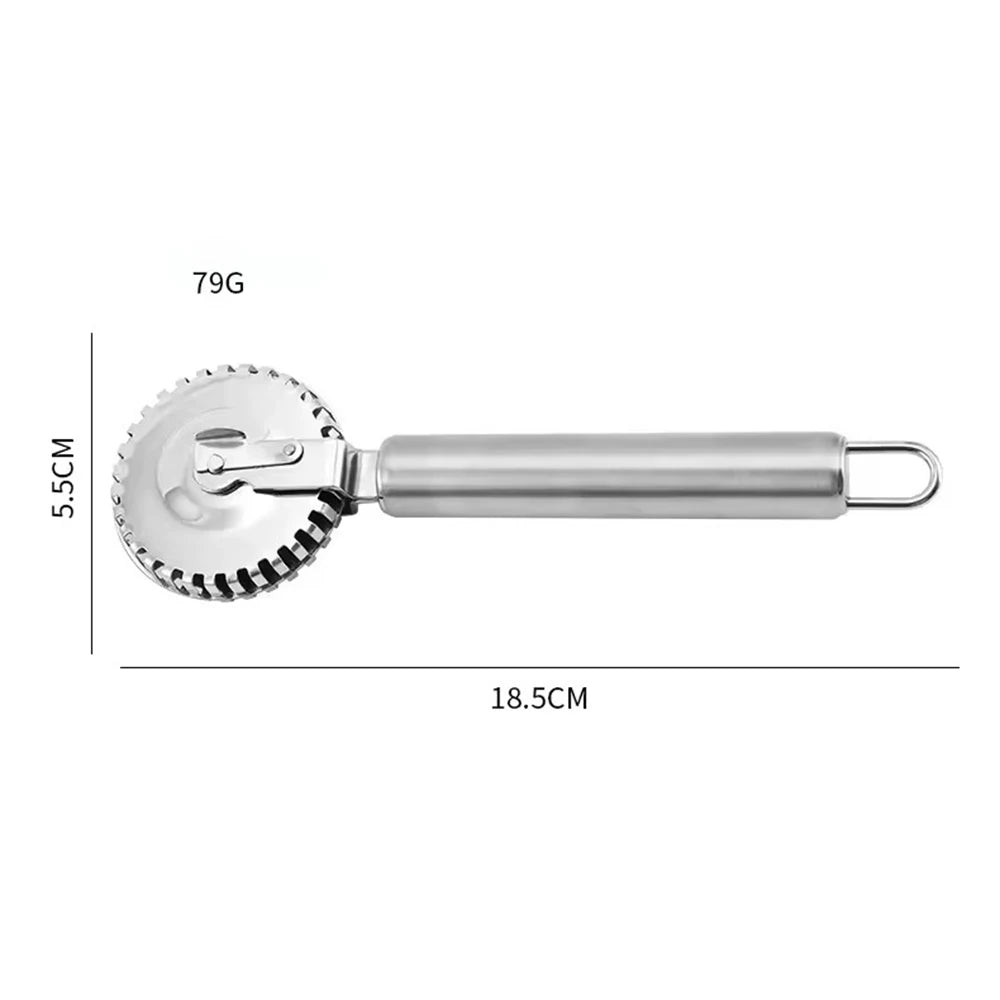 1 pc New Arrival Ravioli Cutter  Stainless Steel Wheel, Perfect for Cutting, Sealing, And Crimping Fresh Pasta and Pastry Dough