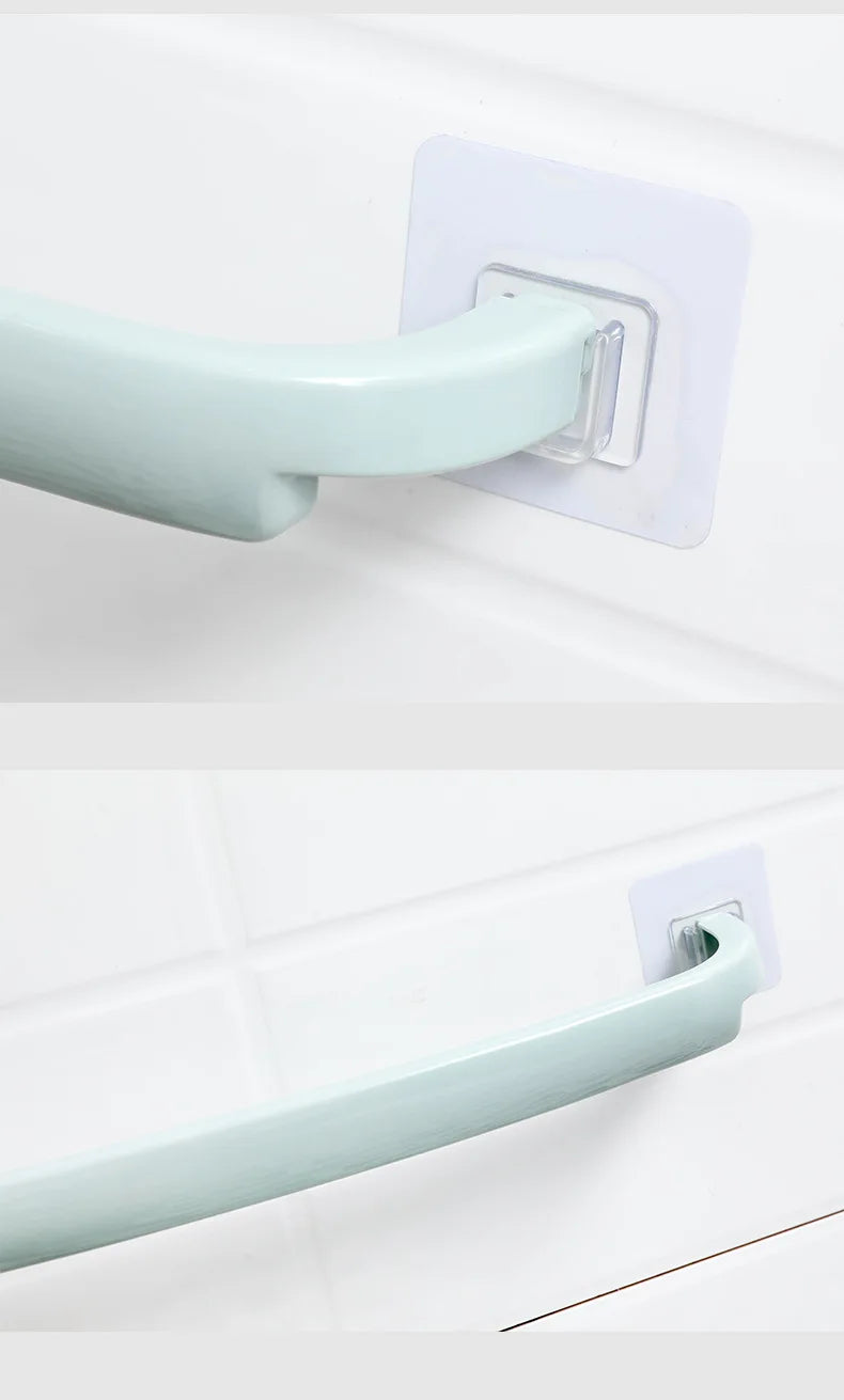 Bathroom Shelf PendantToilet Paper Holder Plastic Self-adhesive Towel Rack Wall-mounted Hanging Hook Bathroom Supplies