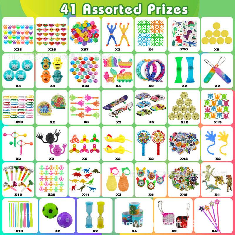 300/468Pc Party Favors for Kids Birthday Funny Wall Climber Push Bubble Stress Relief Toy Gifts Giveaway Pinata Filler Bulk Toys - AIAZ