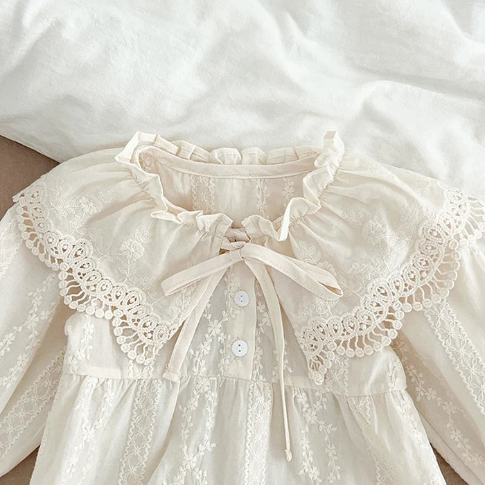 2025 New Spring 0-24M Baby Girl Clothing Infant Baby Girls Jumpsuit Long Sleeved Cotton Embroidery Newborn Baby Girls Bodysuits