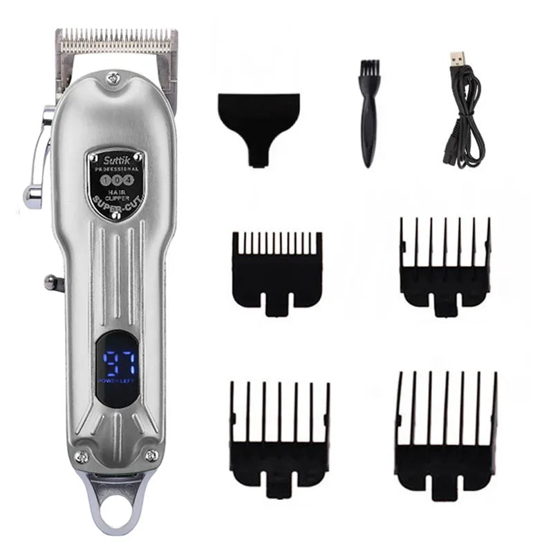 Professional Dog Hair Clipper All Metal Rechargeable Pet Trimmer Cat Shaver Cutting Machine Puppy Grooming Haircut Low Noice