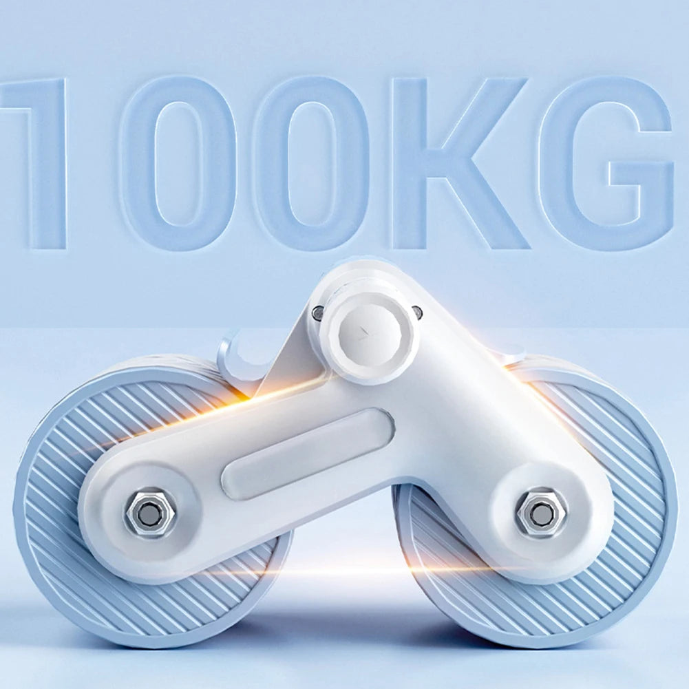 Abdominal Wheel Exerciser Dual Wheel Design Abdominal Fitness Wheel Automatic Rebound Anti-Slip for Bodybuilding Training