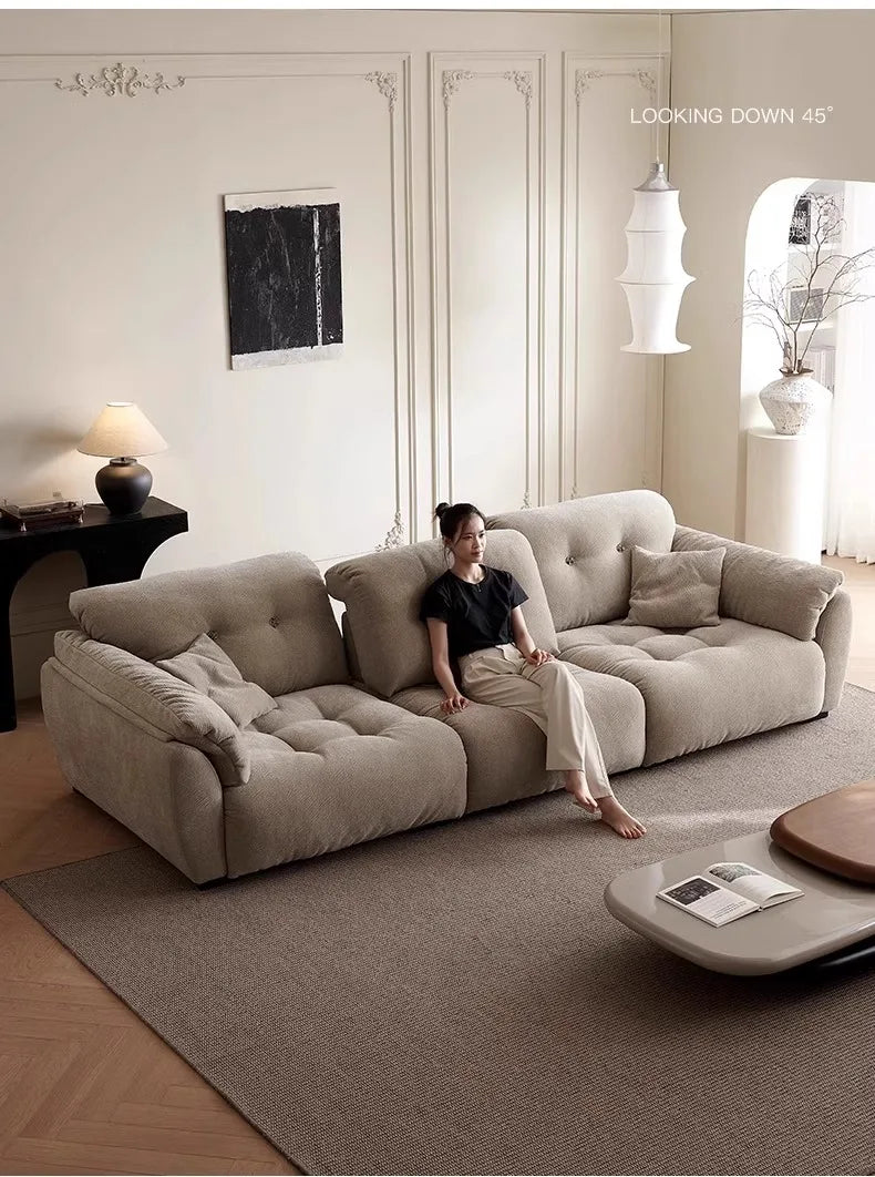 Designer Style Minimalistic Sofa Waterproof Elegant Wooden Chaise Lounge Sofas Living Room Couch Muebles Entrance Hall Furniture