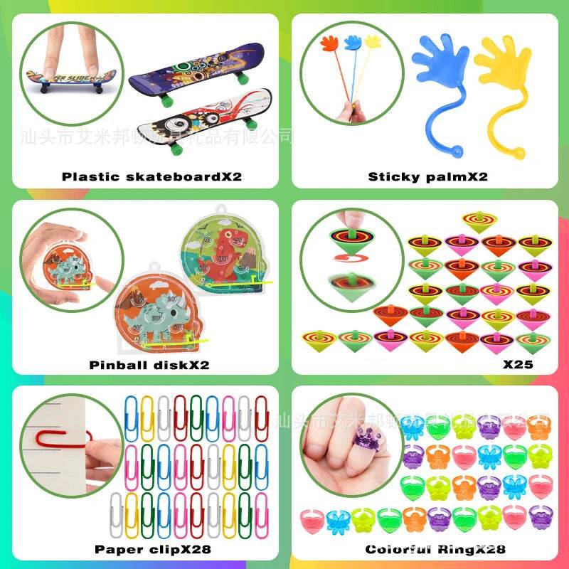 300/468Pc Party Favors for Kids Birthday Funny Wall Climber Push Bubble Stress Relief Toy Gifts Giveaway Pinata Filler Bulk Toys - AIAZ
