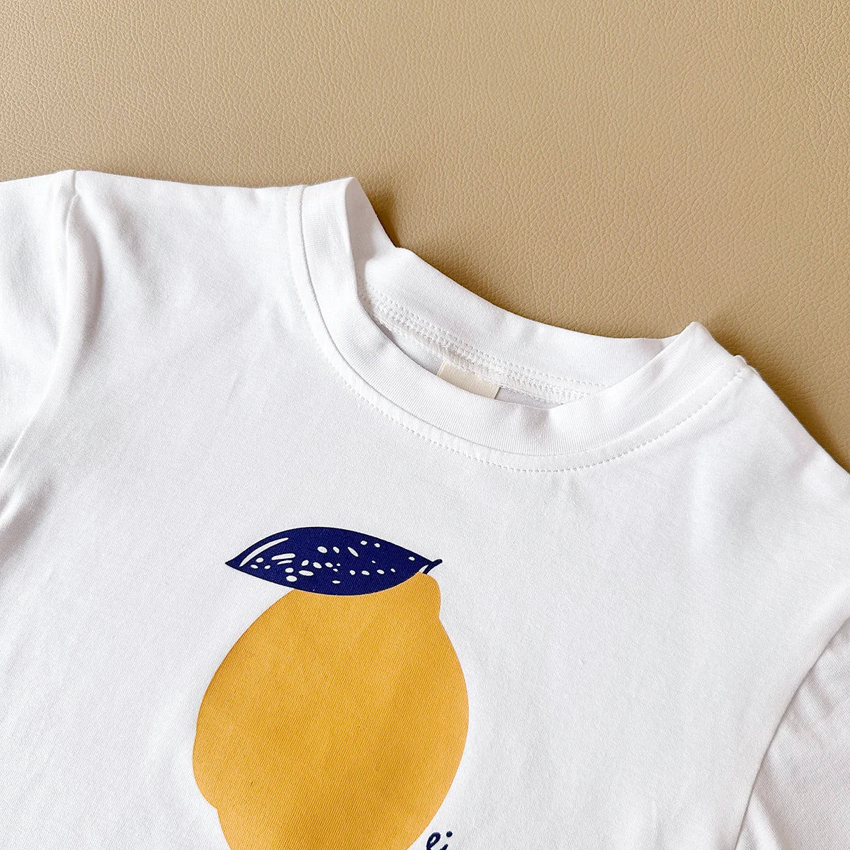 2PCS Summer Baby Boys Girls Clothes Set Lemon Print T-shirt+Checkered Shorts Beach Infant Toddler Outfit Suit 0-3Y