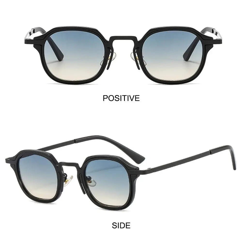 Punk Shades Vintage Trendy Driving Sun Glasses UV400 Protection Small Square Sunglasses for Women & Men
