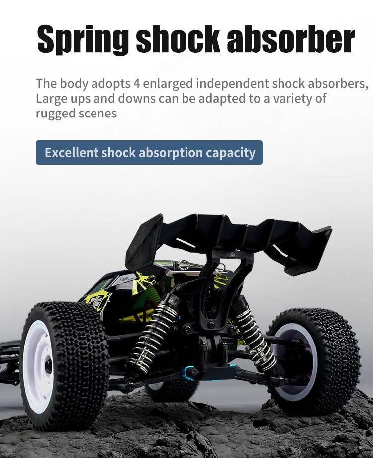 1:16 4WD RC Car 70KM/H Or 50KM/H With LED Remote Control Cars High Speed Drift Monster 4x4 Truck for Kids vs Wltoys 144001 Toys - AIAZ