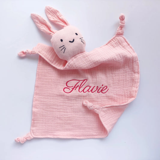 Name Personalized Embroidered Baby Soother Appease Towel Sleeping Baby Comforter Security Blanket Gift For Newbron Baby Newborn