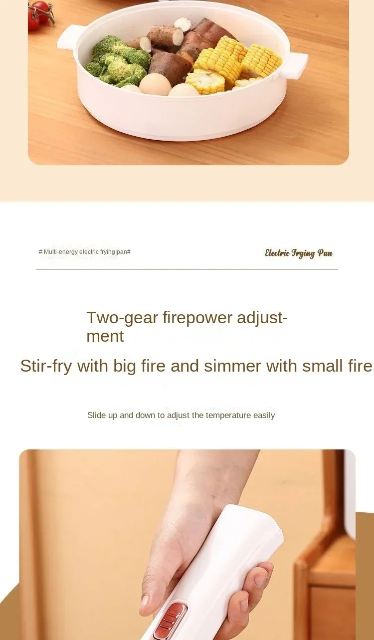 Electric fryer for household use, large capacity intelligent stir frying, multifunctional non stick pan, electric fryer