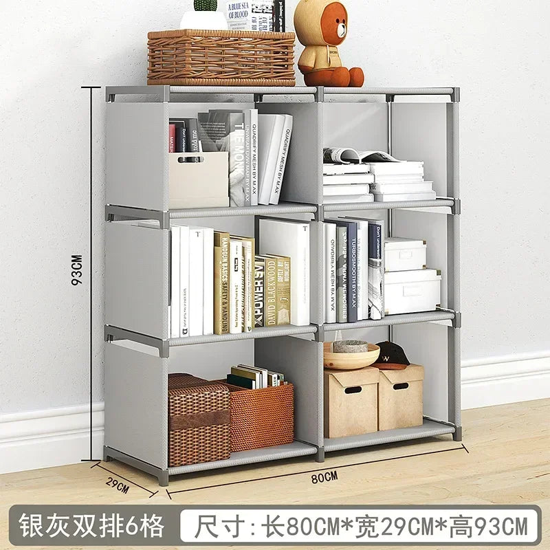 Floor To Ceiling Household Simple Bookshelf, Desktop Storage Shelf, Simple Children's Bookshelf, Multi-layer Miscellaneous Shelf