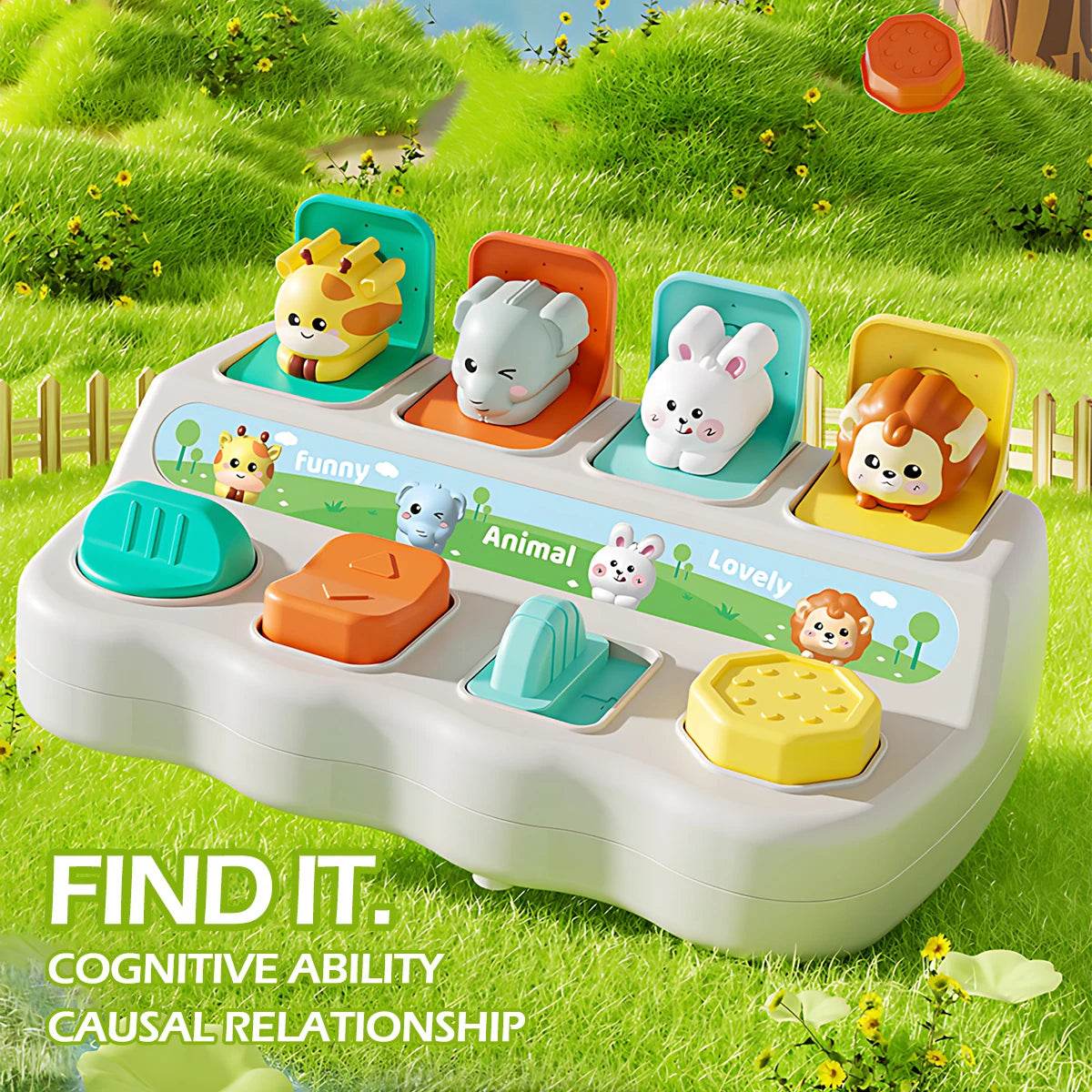 Montessori Pop up Animal Toys and Learning Boxes - Enhance Logic and Motor Skills, Suitable for Children's Birthday Gifts - AIAZ