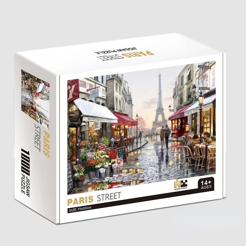 75*50cm 1000pcs Puzzle Difficult Adult World Famous Painting Puzzle Landscape Stress Relief Education Puzzle Toys