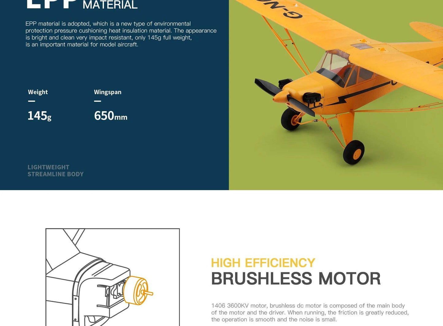 Qidi560 Moore M7 Off-road RC Plane 4CH Brushless Remote Control Airplane Fixed Wing Aircraft Model EPP Foam Toys for Children - AIAZ