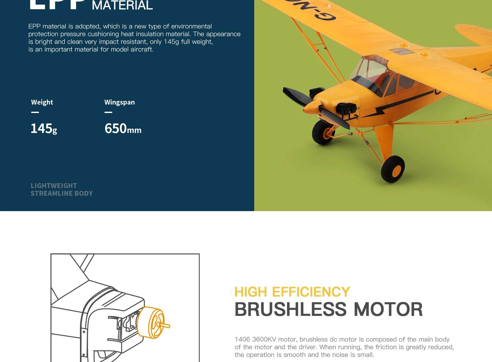 Qidi560 Moore M7 Off-road RC Plane 4CH Brushless Remote Control Airplane Fixed Wing Aircraft Model EPP Foam Toys for Children - AIAZ