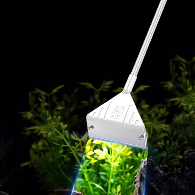 Aquarium flat sand algae removal dual-use glass Algae scraper stainless steel household cleaning to tools Fish tank accessories