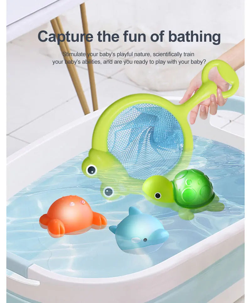 Cute Animals Bath Toy Swimming Water LED Light Up Toys Soft Rubber Float Induction Luminous Frogs for Kids Play Funny Gifts