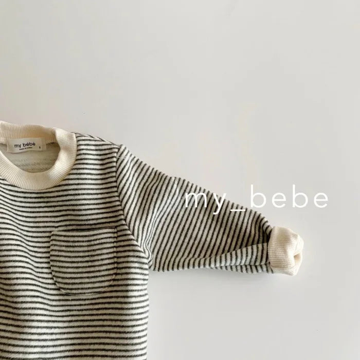 2025 Autumn New Baby Boy Girl Long Sleeve Romper Cotton Newborn Fashion Striped Jumpsuit Infant Simple Casual Clothes 0-24M