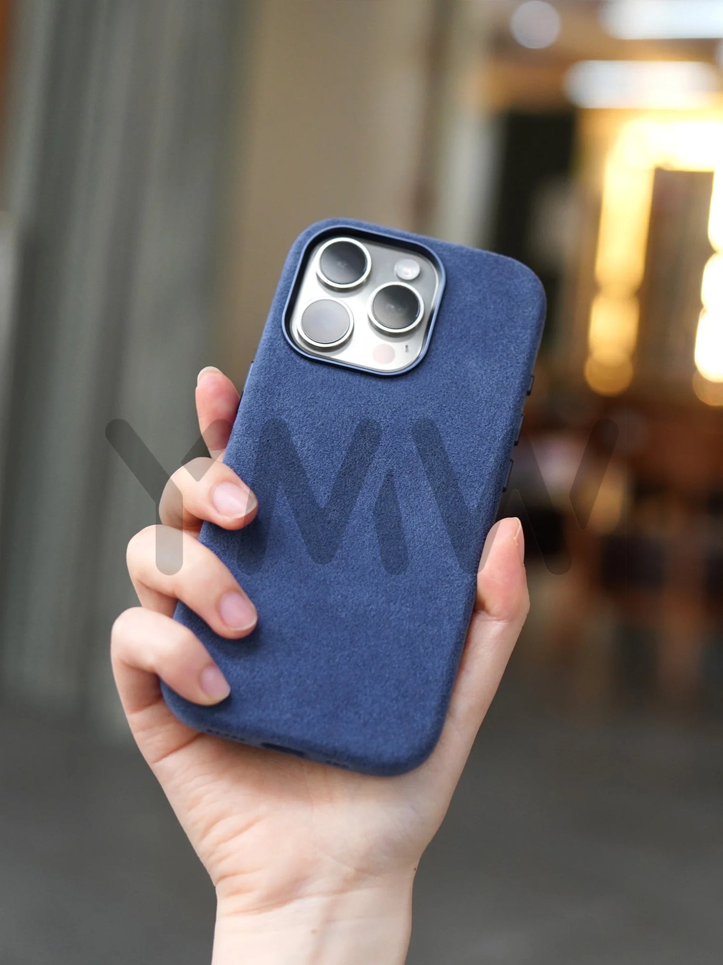 Magnetic ALCANTARA Case for iPhone 17 16 Pro Max 15 14 Luxury Suede Leather Supercar Phone Cases Camera Button Cover