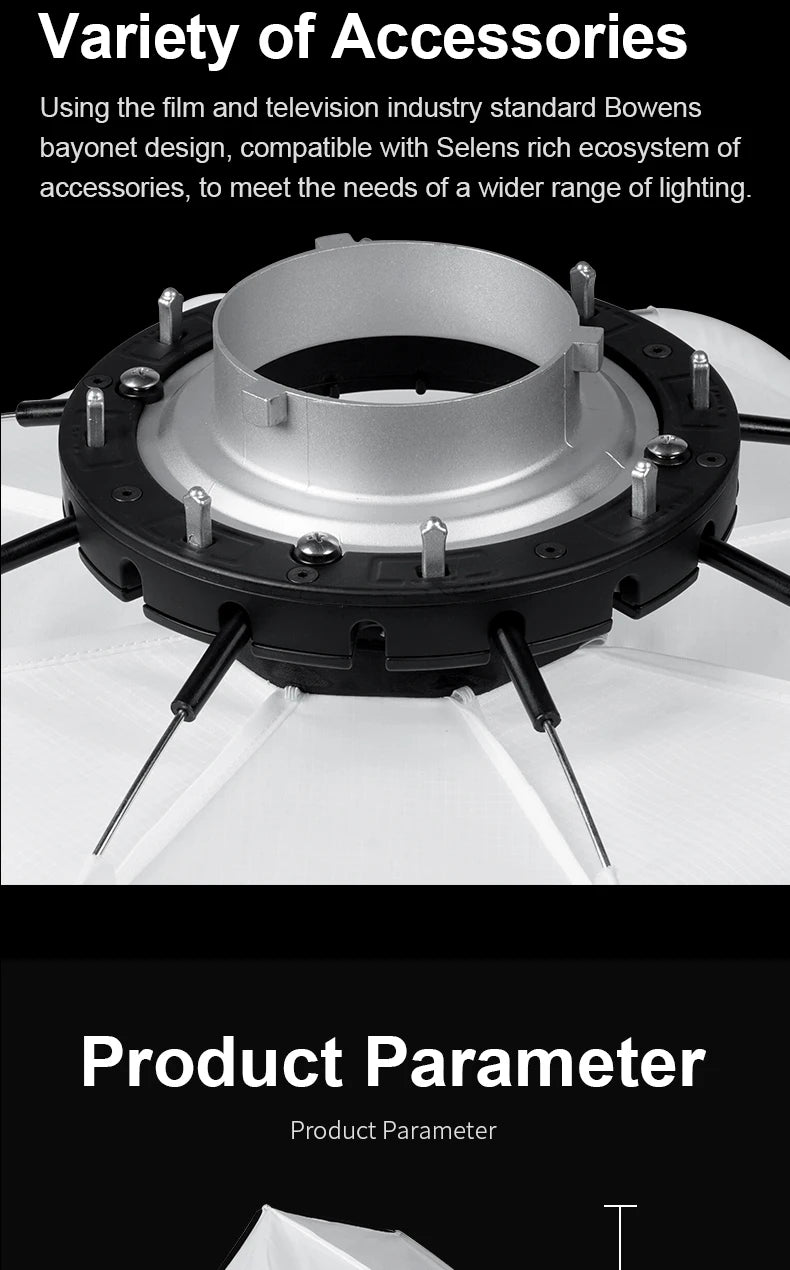 Selens 70cm 90cm 110cm Reverse Octagonal Softbox Photo Studio Kits Bowens Mount Octagon Umbrella Softbox Photography Accessories