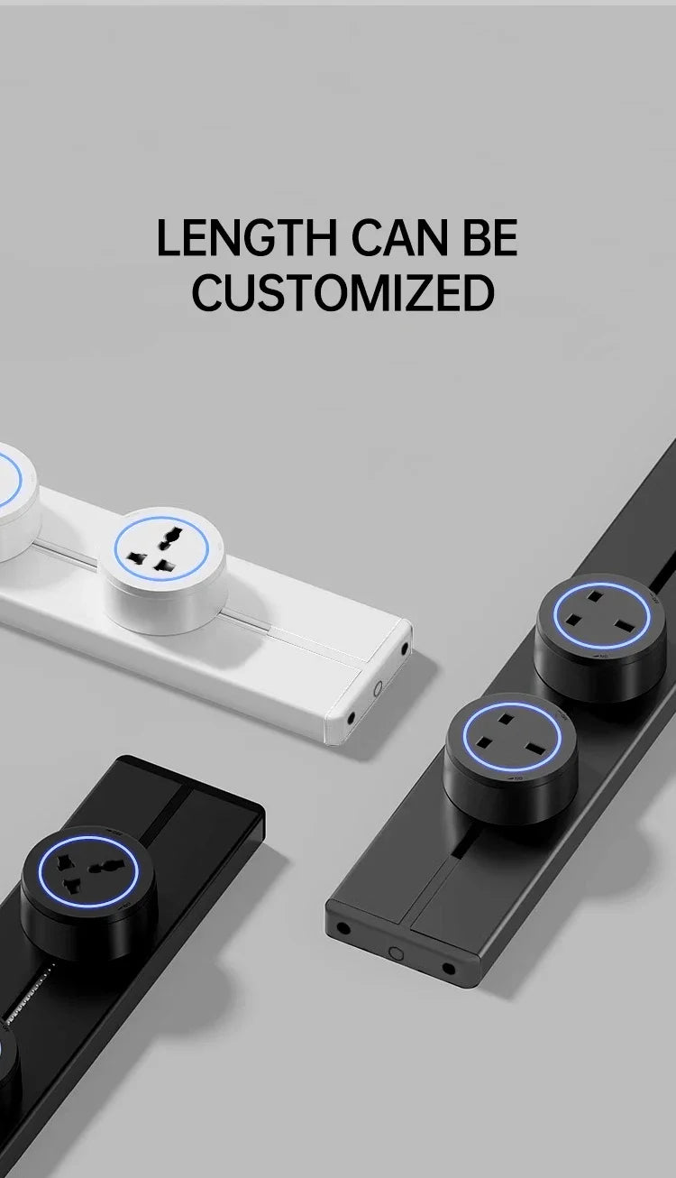 Wall Power Track Socket EU UK US FR Korea Standard Type-C Universal Mobile Plug Adapter Home Kitchen Office Pop Electric Outlets