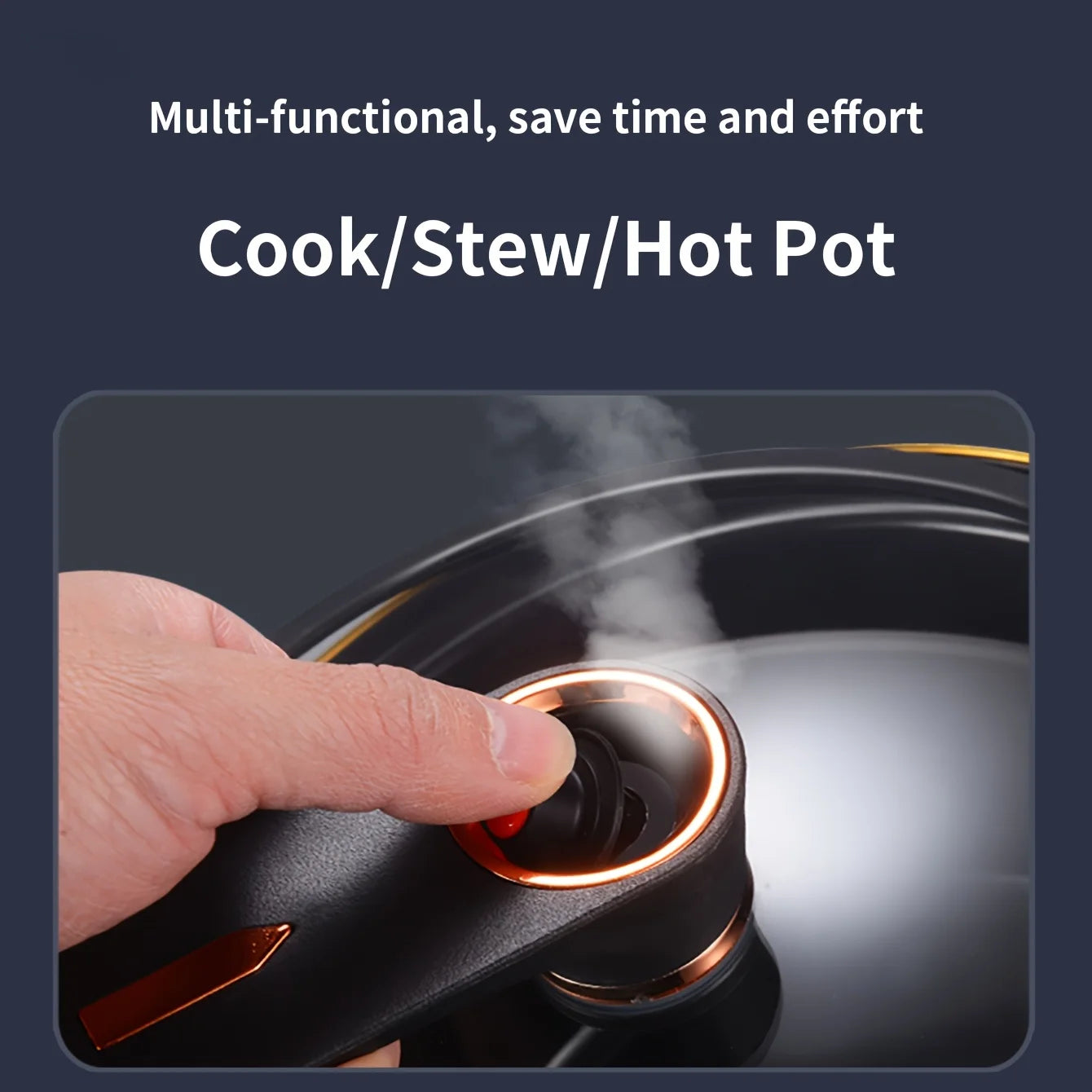 Home Use Multi-Functional Large Capacity 1.85 Gallon 10.24 Inch Non-Stick Pot Suitable for Induction Cooker And Gas Stove