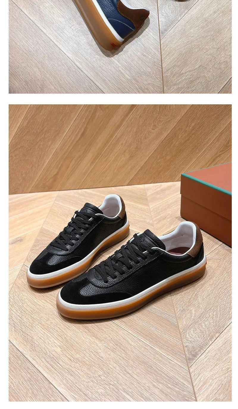 Real Leather Deqin oes ex Casual Cross Bule Sle Spring Summer Color Blo Leisure Board oes Trendy Women's Men's