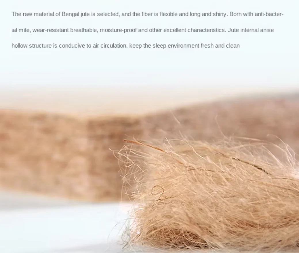 Modern Medium High Box Double-Sided Detachable Foam Mattress Latex Jute Brown Tatami Bed Cooling Feature Elderly Children Hotel