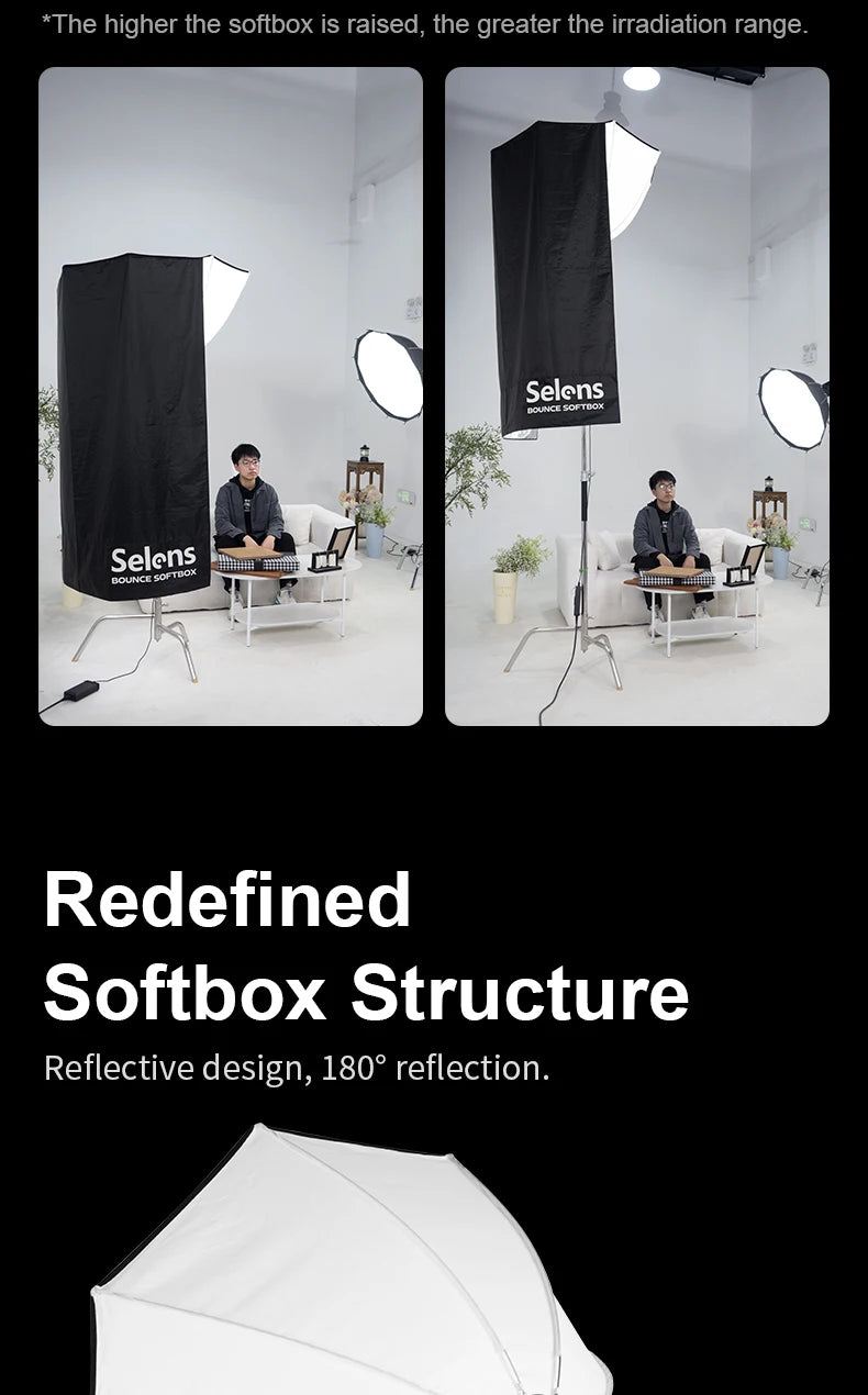 Selens 70cm 90cm 110cm Reverse Octagonal Softbox Photo Studio Kits Bowens Mount Octagon Umbrella Softbox Photography Accessories